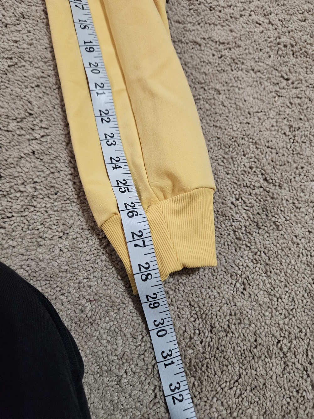 Figs Mustard Yellow Drawstring Jogger Pants with Purple Tie - Picture 7 of 8